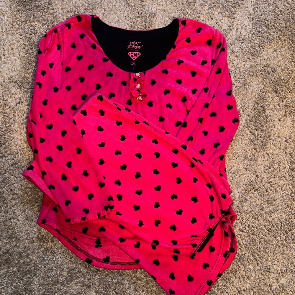 Betsey Johnson Black and Pink Top